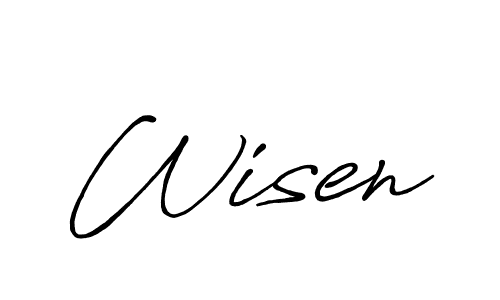 It looks lik you need a new signature style for name Wisen. Design unique handwritten (Antro_Vectra_Bolder) signature with our free signature maker in just a few clicks. Wisen signature style 7 images and pictures png