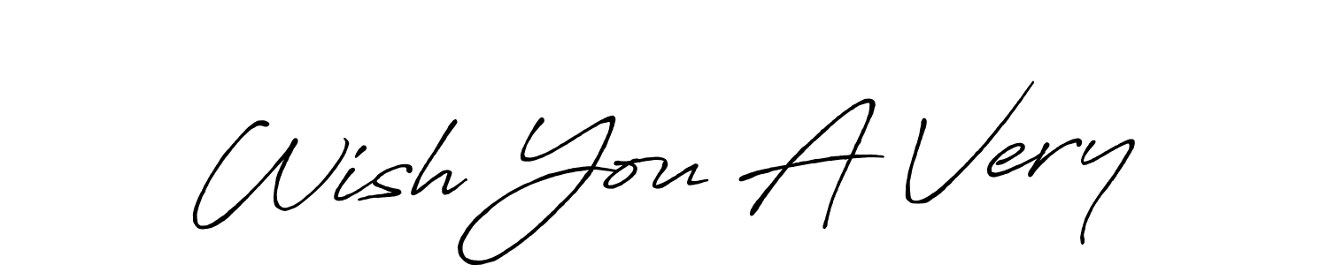 Make a beautiful signature design for name Wish You A Very. With this signature (Antro_Vectra_Bolder) style, you can create a handwritten signature for free. Wish You A Very signature style 7 images and pictures png