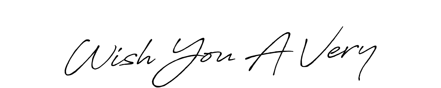 Make a beautiful signature design for name Wish You A Very. With this signature (Antro_Vectra_Bolder) style, you can create a handwritten signature for free. Wish You A Very signature style 7 images and pictures png