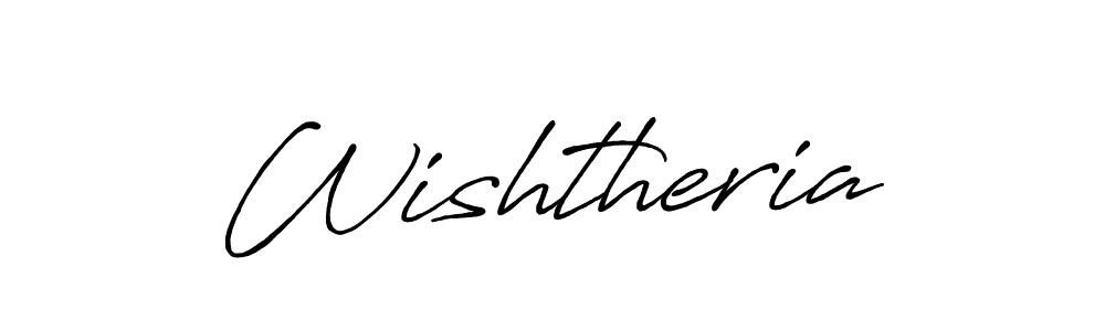 It looks lik you need a new signature style for name Wishtheria. Design unique handwritten (Antro_Vectra_Bolder) signature with our free signature maker in just a few clicks. Wishtheria signature style 7 images and pictures png