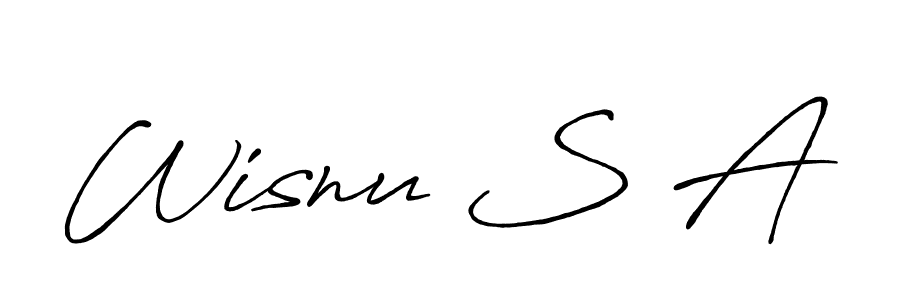 It looks lik you need a new signature style for name Wisnu S A. Design unique handwritten (Antro_Vectra_Bolder) signature with our free signature maker in just a few clicks. Wisnu S A signature style 7 images and pictures png