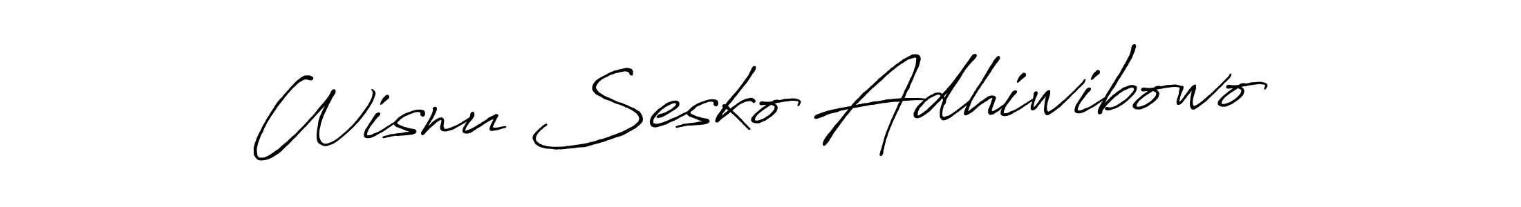 Wisnu Sesko Adhiwibowo stylish signature style. Best Handwritten Sign (Antro_Vectra_Bolder) for my name. Handwritten Signature Collection Ideas for my name Wisnu Sesko Adhiwibowo. Wisnu Sesko Adhiwibowo signature style 7 images and pictures png