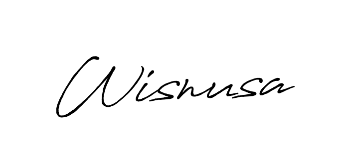 Use a signature maker to create a handwritten signature online. With this signature software, you can design (Antro_Vectra_Bolder) your own signature for name Wisnusa. Wisnusa signature style 7 images and pictures png