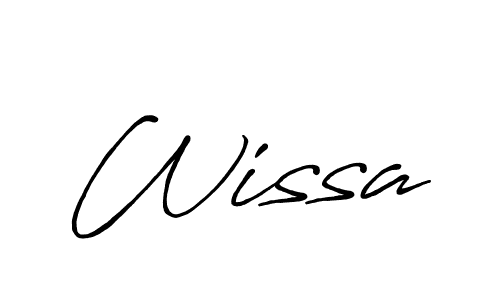 Similarly Antro_Vectra_Bolder is the best handwritten signature design. Signature creator online .You can use it as an online autograph creator for name Wissa. Wissa signature style 7 images and pictures png