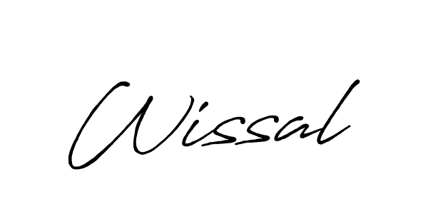 Wissal stylish signature style. Best Handwritten Sign (Antro_Vectra_Bolder) for my name. Handwritten Signature Collection Ideas for my name Wissal. Wissal signature style 7 images and pictures png