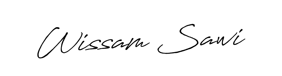 Wissam Sawi stylish signature style. Best Handwritten Sign (Antro_Vectra_Bolder) for my name. Handwritten Signature Collection Ideas for my name Wissam Sawi. Wissam Sawi signature style 7 images and pictures png