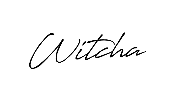 The best way (Antro_Vectra_Bolder) to make a short signature is to pick only two or three words in your name. The name Witcha include a total of six letters. For converting this name. Witcha signature style 7 images and pictures png