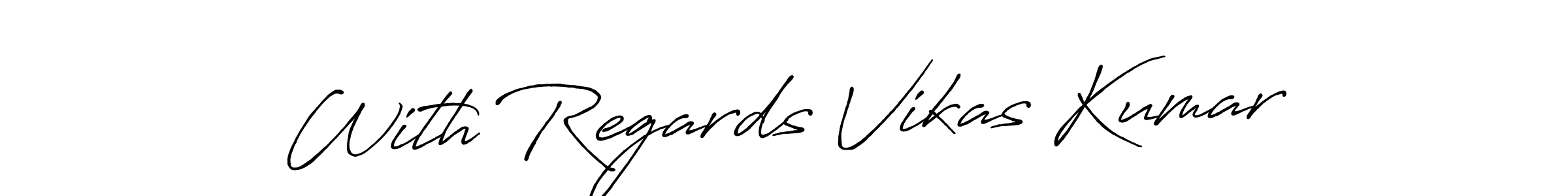 Here are the top 10 professional signature styles for the name With Regards Vikas Kumar. These are the best autograph styles you can use for your name. With Regards Vikas Kumar signature style 7 images and pictures png