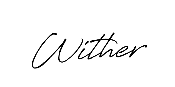 Similarly Antro_Vectra_Bolder is the best handwritten signature design. Signature creator online .You can use it as an online autograph creator for name Wither. Wither signature style 7 images and pictures png