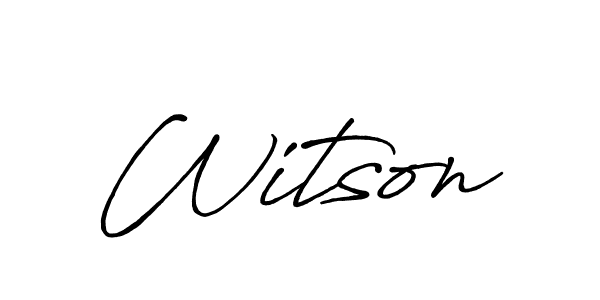 How to make Witson signature? Antro_Vectra_Bolder is a professional autograph style. Create handwritten signature for Witson name. Witson signature style 7 images and pictures png