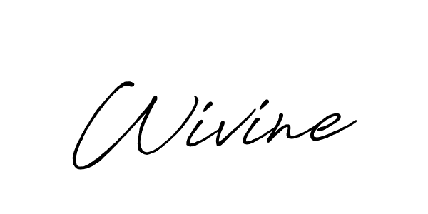 Use a signature maker to create a handwritten signature online. With this signature software, you can design (Antro_Vectra_Bolder) your own signature for name Wivine. Wivine signature style 7 images and pictures png