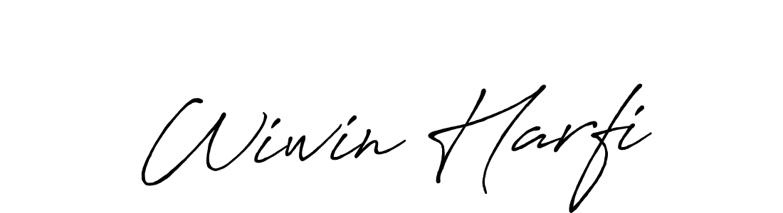 You should practise on your own different ways (Antro_Vectra_Bolder) to write your name (Wiwin Harfi) in signature. don't let someone else do it for you. Wiwin Harfi signature style 7 images and pictures png