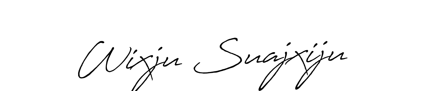 Antro_Vectra_Bolder is a professional signature style that is perfect for those who want to add a touch of class to their signature. It is also a great choice for those who want to make their signature more unique. Get Wixju Suajxiju name to fancy signature for free. Wixju Suajxiju signature style 7 images and pictures png