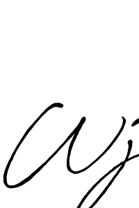 Make a beautiful signature design for name Wj. With this signature (Antro_Vectra_Bolder) style, you can create a handwritten signature for free. Wj signature style 7 images and pictures png