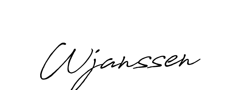 Make a beautiful signature design for name Wjanssen. With this signature (Antro_Vectra_Bolder) style, you can create a handwritten signature for free. Wjanssen signature style 7 images and pictures png