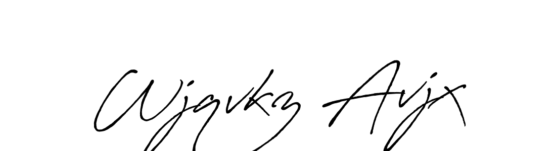 Create a beautiful signature design for name Wjqvkz Avjx. With this signature (Antro_Vectra_Bolder) fonts, you can make a handwritten signature for free. Wjqvkz Avjx signature style 7 images and pictures png