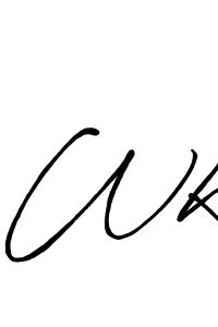 Make a beautiful signature design for name Wk. With this signature (Antro_Vectra_Bolder) style, you can create a handwritten signature for free. Wk signature style 7 images and pictures png