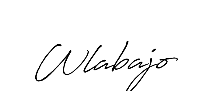 The best way (Antro_Vectra_Bolder) to make a short signature is to pick only two or three words in your name. The name Wlabajo include a total of six letters. For converting this name. Wlabajo signature style 7 images and pictures png