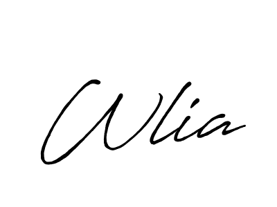 You should practise on your own different ways (Antro_Vectra_Bolder) to write your name (Wlia) in signature. don't let someone else do it for you. Wlia signature style 7 images and pictures png