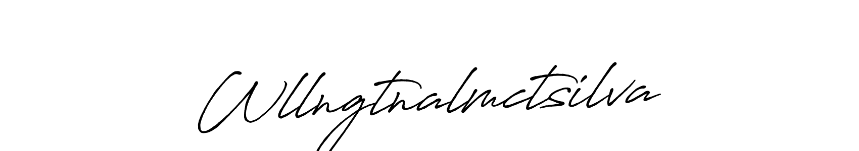 The best way (Antro_Vectra_Bolder) to make a short signature is to pick only two or three words in your name. The name Wllngtnalmctsilva include a total of six letters. For converting this name. Wllngtnalmctsilva signature style 7 images and pictures png