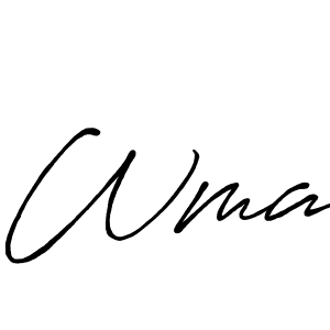 Antro_Vectra_Bolder is a professional signature style that is perfect for those who want to add a touch of class to their signature. It is also a great choice for those who want to make their signature more unique. Get Wma name to fancy signature for free. Wma signature style 7 images and pictures png