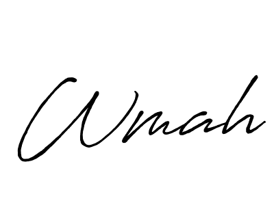 Design your own signature with our free online signature maker. With this signature software, you can create a handwritten (Antro_Vectra_Bolder) signature for name Wmah. Wmah signature style 7 images and pictures png