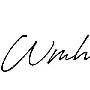 Also we have Wmh name is the best signature style. Create professional handwritten signature collection using Antro_Vectra_Bolder autograph style. Wmh signature style 7 images and pictures png