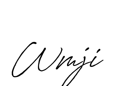 Make a beautiful signature design for name Wmji. With this signature (Antro_Vectra_Bolder) style, you can create a handwritten signature for free. Wmji signature style 7 images and pictures png