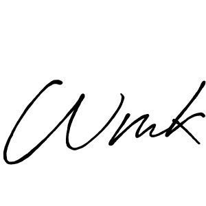 Wmk stylish signature style. Best Handwritten Sign (Antro_Vectra_Bolder) for my name. Handwritten Signature Collection Ideas for my name Wmk. Wmk signature style 7 images and pictures png