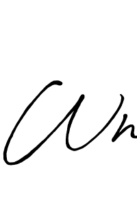 Similarly Antro_Vectra_Bolder is the best handwritten signature design. Signature creator online .You can use it as an online autograph creator for name Wn. Wn signature style 7 images and pictures png