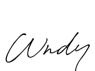 Use a signature maker to create a handwritten signature online. With this signature software, you can design (Antro_Vectra_Bolder) your own signature for name Wndy. Wndy signature style 7 images and pictures png