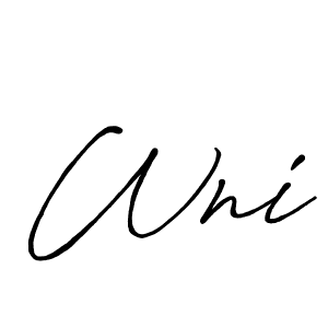 Make a beautiful signature design for name Wni. With this signature (Antro_Vectra_Bolder) style, you can create a handwritten signature for free. Wni signature style 7 images and pictures png