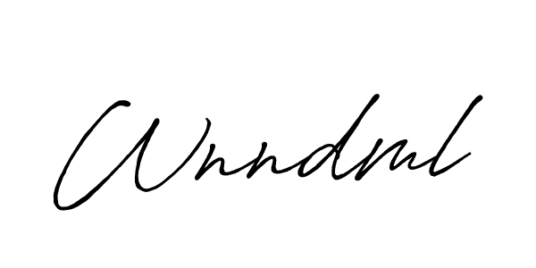 How to make Wnndml signature? Antro_Vectra_Bolder is a professional autograph style. Create handwritten signature for Wnndml name. Wnndml signature style 7 images and pictures png