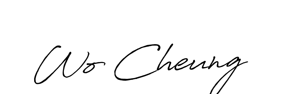 Best and Professional Signature Style for Wo Cheung. Antro_Vectra_Bolder Best Signature Style Collection. Wo Cheung signature style 7 images and pictures png