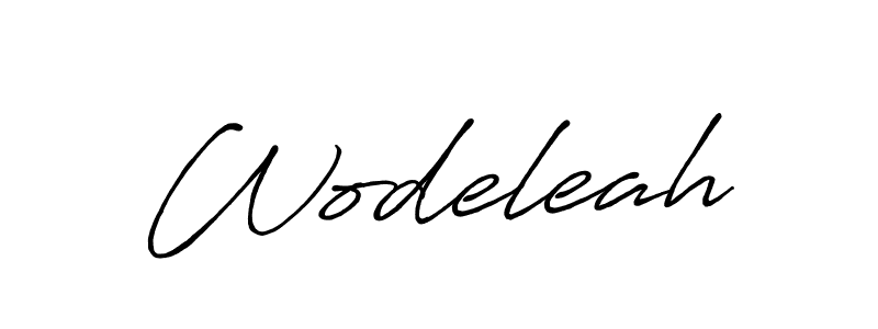 How to make Wodeleah name signature. Use Antro_Vectra_Bolder style for creating short signs online. This is the latest handwritten sign. Wodeleah signature style 7 images and pictures png