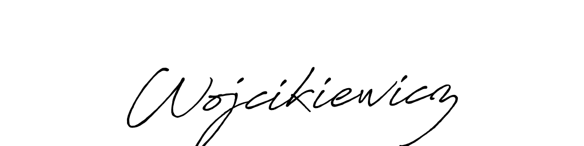 Create a beautiful signature design for name Wojcikiewicz. With this signature (Antro_Vectra_Bolder) fonts, you can make a handwritten signature for free. Wojcikiewicz signature style 7 images and pictures png