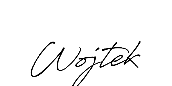 Wojtek stylish signature style. Best Handwritten Sign (Antro_Vectra_Bolder) for my name. Handwritten Signature Collection Ideas for my name Wojtek. Wojtek signature style 7 images and pictures png