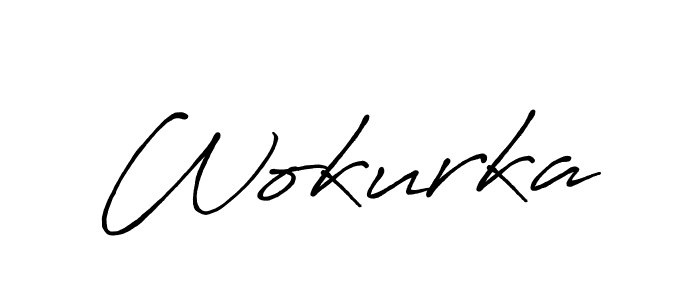 Make a beautiful signature design for name Wokurka. With this signature (Antro_Vectra_Bolder) style, you can create a handwritten signature for free. Wokurka signature style 7 images and pictures png