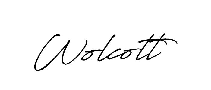 How to make Wolcott name signature. Use Antro_Vectra_Bolder style for creating short signs online. This is the latest handwritten sign. Wolcott signature style 7 images and pictures png