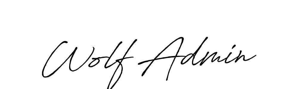 Create a beautiful signature design for name Wolf Admin. With this signature (Antro_Vectra_Bolder) fonts, you can make a handwritten signature for free. Wolf Admin signature style 7 images and pictures png