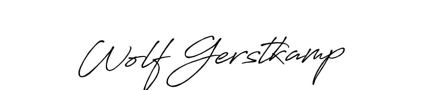 Create a beautiful signature design for name Wolf Gerstkamp. With this signature (Antro_Vectra_Bolder) fonts, you can make a handwritten signature for free. Wolf Gerstkamp signature style 7 images and pictures png