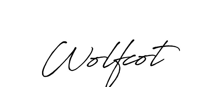 Create a beautiful signature design for name Wolfcot. With this signature (Antro_Vectra_Bolder) fonts, you can make a handwritten signature for free. Wolfcot signature style 7 images and pictures png