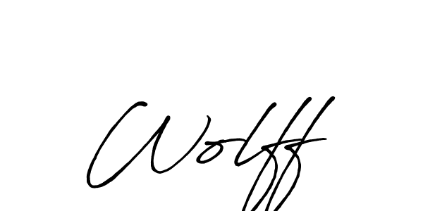 Also we have Wolff  name is the best signature style. Create professional handwritten signature collection using Antro_Vectra_Bolder autograph style. Wolff  signature style 7 images and pictures png