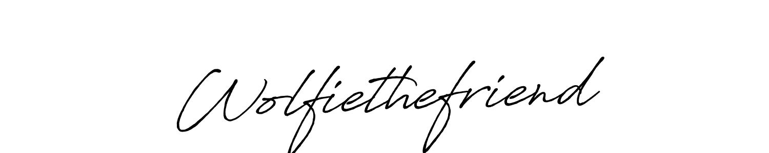 The best way (Antro_Vectra_Bolder) to make a short signature is to pick only two or three words in your name. The name Wolfiethefriend include a total of six letters. For converting this name. Wolfiethefriend signature style 7 images and pictures png