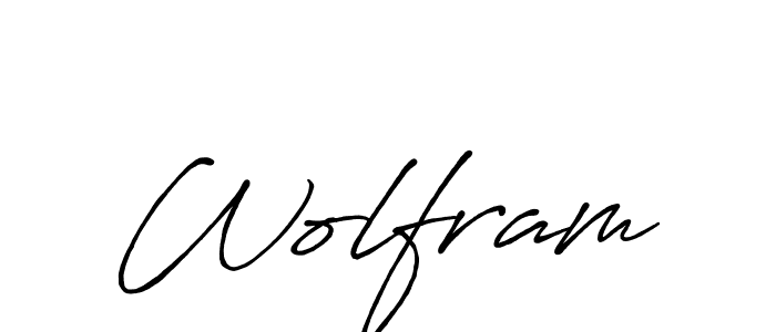 Create a beautiful signature design for name Wolfram. With this signature (Antro_Vectra_Bolder) fonts, you can make a handwritten signature for free. Wolfram signature style 7 images and pictures png
