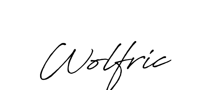 Once you've used our free online signature maker to create your best signature Antro_Vectra_Bolder style, it's time to enjoy all of the benefits that Wolfric name signing documents. Wolfric signature style 7 images and pictures png