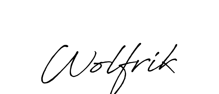 You should practise on your own different ways (Antro_Vectra_Bolder) to write your name (Wolfrik) in signature. don't let someone else do it for you. Wolfrik signature style 7 images and pictures png