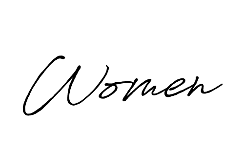 Design your own signature with our free online signature maker. With this signature software, you can create a handwritten (Antro_Vectra_Bolder) signature for name Women. Women signature style 7 images and pictures png