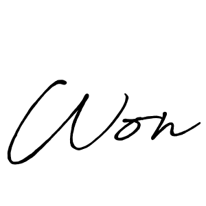 Also You can easily find your signature by using the search form. We will create Won name handwritten signature images for you free of cost using Antro_Vectra_Bolder sign style. Won signature style 7 images and pictures png