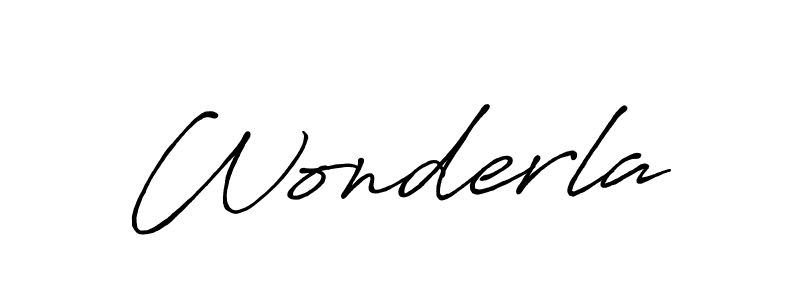 Also we have Wonderla name is the best signature style. Create professional handwritten signature collection using Antro_Vectra_Bolder autograph style. Wonderla signature style 7 images and pictures png